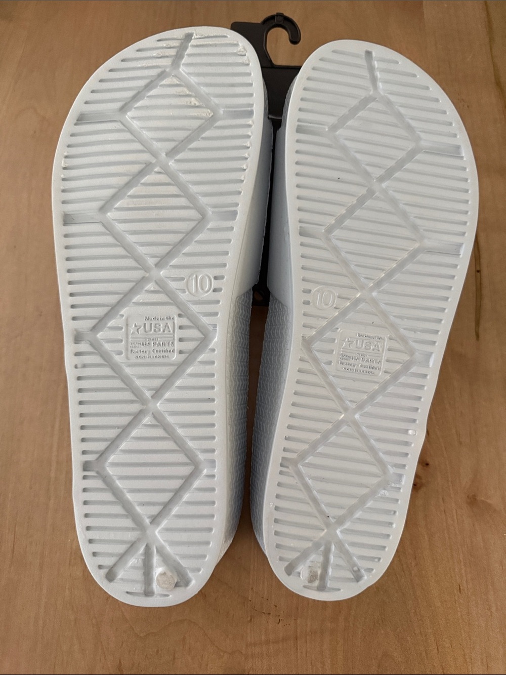 Time and Tru Light Blue Slide Sandals with Translucent Buckles - Picture 4 of 4
